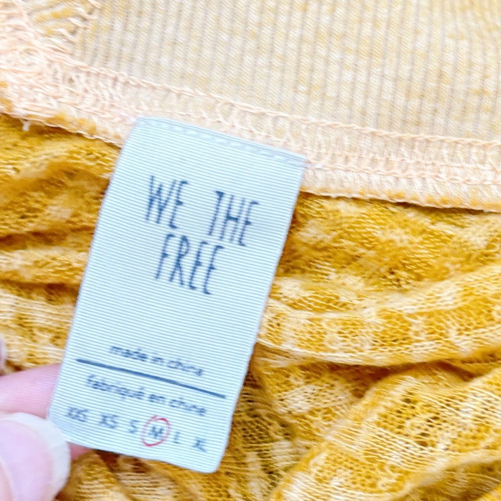 Free People We The Free South Side Thermal Top Womens M Oversized Slouchy - Picture 6 of 7